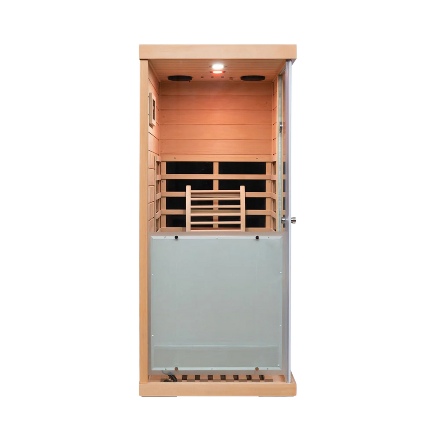 Large Glass Single-Person Infrared Hemlock Sauna – Zenvive Euphoria 2