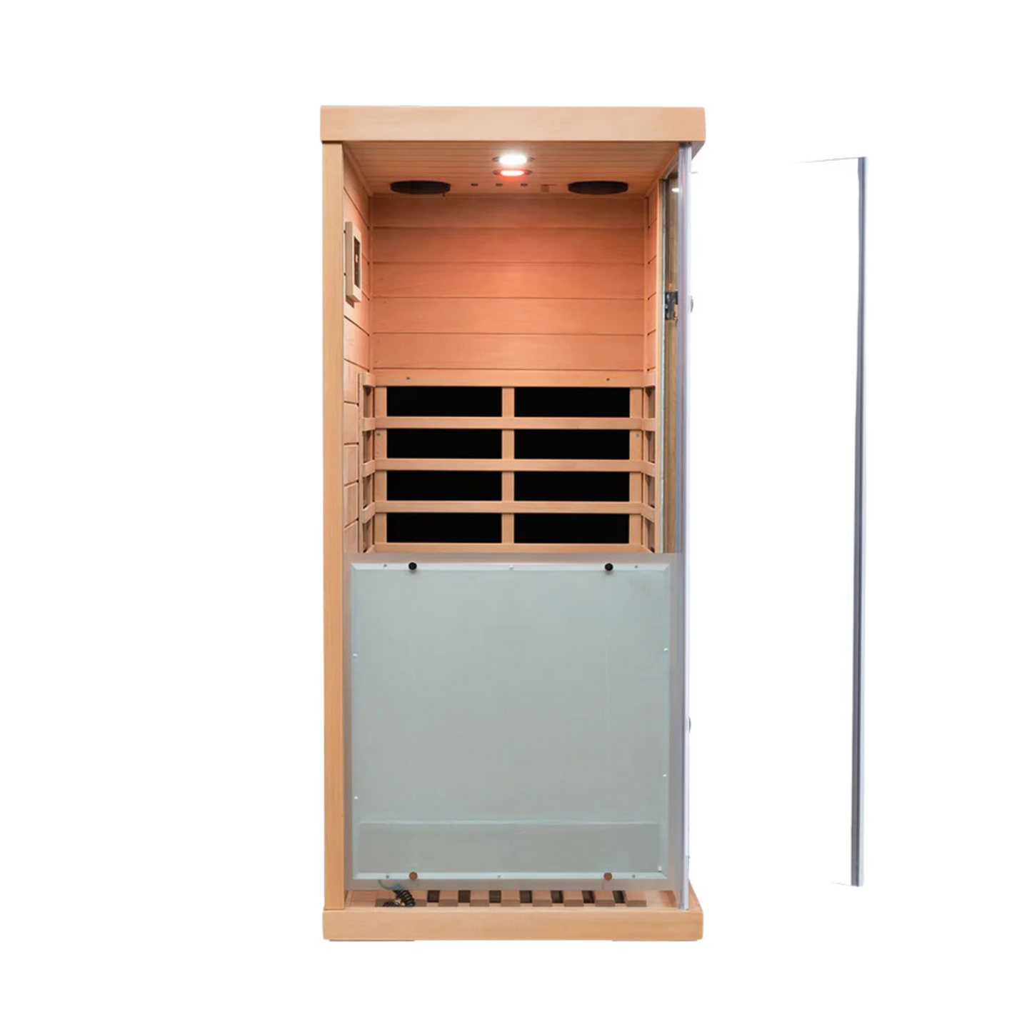 Large Glass Single-Person Infrared Hemlock Sauna – Zenvive Euphoria 2