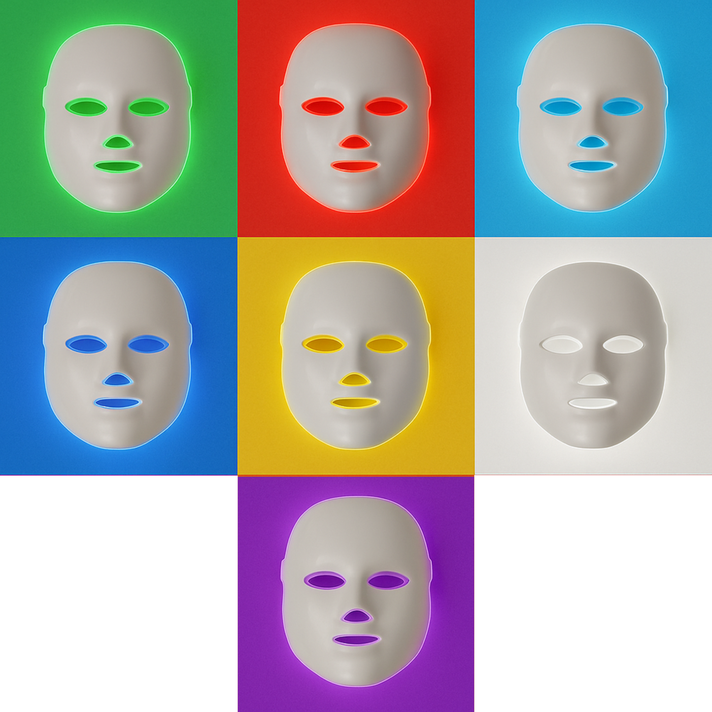 7-Color LED Light Therapy Mask – Facial & Neck Rejuvenation Device